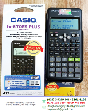 Casio FX-570ES PLUS, Máy tính được mang vào phòng thi Casio FX-570ES PLUS 2nd Edition _BH 7năm |MẪU MỚI